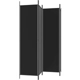 vidaXL Sobna pregrada s 4 panela crna 200 x 200 cm od tkanine | shoptok.hr