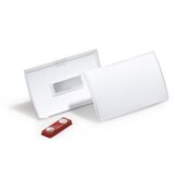 Durable 821519 Značka z imenom 54x90mm, z magnetom, 10 kos/paket, Click Fold prozorna | Shoptok.si