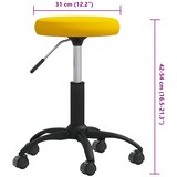  Stolac za masažu baršunasti boja senfa | shoptok.hr