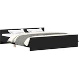  Okvir kreveta uzglavlje i podnožje crni 160x200 cm | shoptok.hr