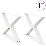  Noge za klub stolić 2 kom Bijele 70 x (42-43,3) cm Čelik | shoptok.hr