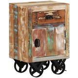 vidaXL Nočna omarica s kolesi 40x30x57 cm trden predelan les Cene