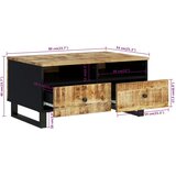  Stolić za kavu 80x54x40 cm od drva manga i konstruiranog drva | shoptok.hr