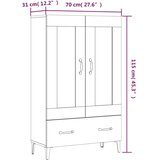  Komoda boja dimljenog hrasta 70 x 31 x 115 cm konstruirano drvo | shoptok.hr