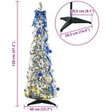  Umjetno božićno drvce s 50 LED svjetlima Bijelo 120 cm PVC | Eponuda.com