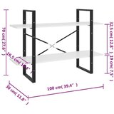 vidaXL ormarić za knjige s 2 razine boja hrasta 100x30x70 cm iverica | shoptok.hr
