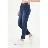 BİKELİFE Navy Blue High Waist Skinny Leg Mom Jeans. | shoptok.hr