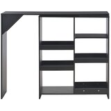  Barski stol s pomičnom policom crni 138 x 39 x 110 cm | shoptok.hr