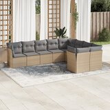  9-dijelni set vrtnih sofa s jastucima bež od poliratana | shoptok.hr
