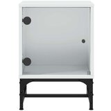 vidaXL Noćni ormarići sa staklenim vratima 2 kom bijeli 35x37x50 cm | shoptok.hr