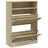 Ormarić za cipele s 2 ladice boja hrasta 80 x 34 x 116 cm | shoptok.hr