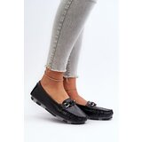 S. BARSKI Women's Black Leather Moccasins with Ornament S.Barski LR339 | Shoptok.si