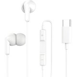 Oem Grab 'N Go, Žične slušalke v ušesa USB-C z mikrofonom in daljinskim upravljalnikom, Bela, (5000228739) | Shoptok.si