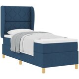 vidaXL Podna opruga s madracem Tamno siva 90x190 cm Plava 80 x 200 cm | shoptok.hr
