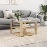 vidaXL Klubska mizica sonoma hrast 59,5x59,5x40 cm inženirski les Cene