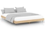 Maison Chic Posteljni okvir - Dvoposteljna postelja - Zakonska postelja brez vzmetnice hrast 120x200 cm inženirski les-J11946, (21772037) | Shoptok.si