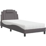Krevet Viana s madracem sivi 90 x 190 cm od umjetne kože | Eponuda.ba