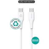 Estuff kabel Infinite USB C-C 1m, bel 60W, 480Mbps, ES604170B Cene