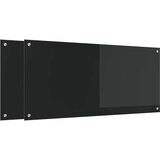  Kuhinjski zid 2 pcs Crna 110 x 50 cm Staklo otporno na udarce | shoptok.hr