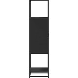 vidaXL Visoka omara črna 35,5x35x139 cm inženirski les in kovina | Shoptok.si