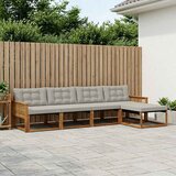  Set vanjskih sofa 5 kom. Prirodna i svjetlosiva | shoptok.hr