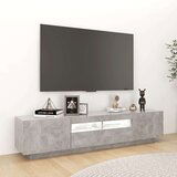 TV ormarić s LED svjetlima siva boja betona 180 x 35 x 40 cm | shoptok.hr