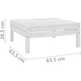  Vrtna sedežna garnitura 7-delna trdna borovina bela, (20675300) | Shoptok.si