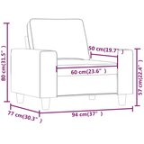  Fotelja Svjetložuta 60 cm od tkanine | shoptok.hr
