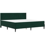  Okvir kreveta s madracem Tamnozelena 200 x 200 cm Baršun | shoptok.hr