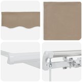  Skrovita tenda Bež 600 × 300 cm Poliester i aluminij | shoptok.hr