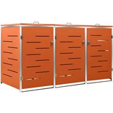  Spremište za tri kante za smeće 207 x 77,5 x 115 cm čelično | shoptok.hr