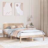  Krevetna konstrukcija Prirodna 140 x 190 cm Čvrsto borovo drvo | Eponuda.com