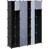  Modularni ormarić s 14 pretinaca crno-bijeli 37x146x180,5 cm | Eponuda.ba