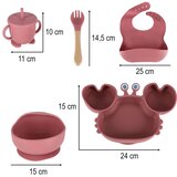  Silikonski pribor u obliku raka, 9 el. ružičasti | shoptok.hr