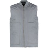 Trendyol Gray Men's Regular Fit Bomber Collar Waistcoat Cene