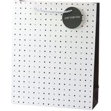 Classic Polka Dot Gift Bag with Just For You Pendant 32 x 26 x 10 cm | Shoptok.si