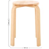 Premier Housewares Stolac od masivnog kaučuka u prirodnoj boji Heva – | shoptok.hr