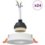 vidaXL Vgrajeni reflektorji 24 kosov Okrogli GU10 Bela Ø91 mm | Shoptok.si