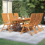  7-dijelni vrtni blagovaonski set od masivnog bagremovog drva 160-240 cm | shoptok.hr