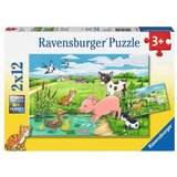 Ravensburger puzzle - Mladunci na farmi 2x12 delova | ePonuda.com