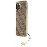 Guess 4G Charm Zadn&amp;iacute; Kryt pro iPhone 13 Brown Ovitek za telefon Vijolična Slike