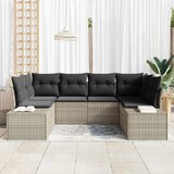  Sjedeća garnitura za vrt 6 kom. Svijetlo siva poliratan 234 x 154 x 69 cm | Shoptok.si