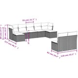  9-dijelni set vrtnih sofa s jastucima poliratan smeđi | shoptok.hr