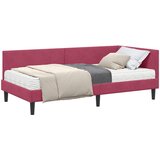  Kutni krevetni okvir s madracem 2 kom. Vinska crvena 90 x 190 cm | Shoptok.si