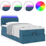 vidaXL Okvir kreveta s madraca tamnoplavi 100x200cm baršunasti | shoptok.hr