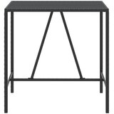  Barski stol sa staklenom pločom crni 110x70x110 cm poliratan | Shoptok.si