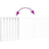 vidaXL Vrata za pse zložljiva 3 paneli bela 150 cm topolovina | Shoptok.si