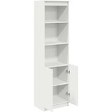vidaXL Visoka omara bel 50x35x180 cm inženirski les | Shoptok.si
