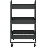 Kolica s 3 razine crna 43 x 34 x 79 cm čelična | shoptok.hr