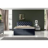 MID.YOU POSTELJA Z VZMETNICO 200 cm x 180 cm , tekstil modra | Shoptok.si